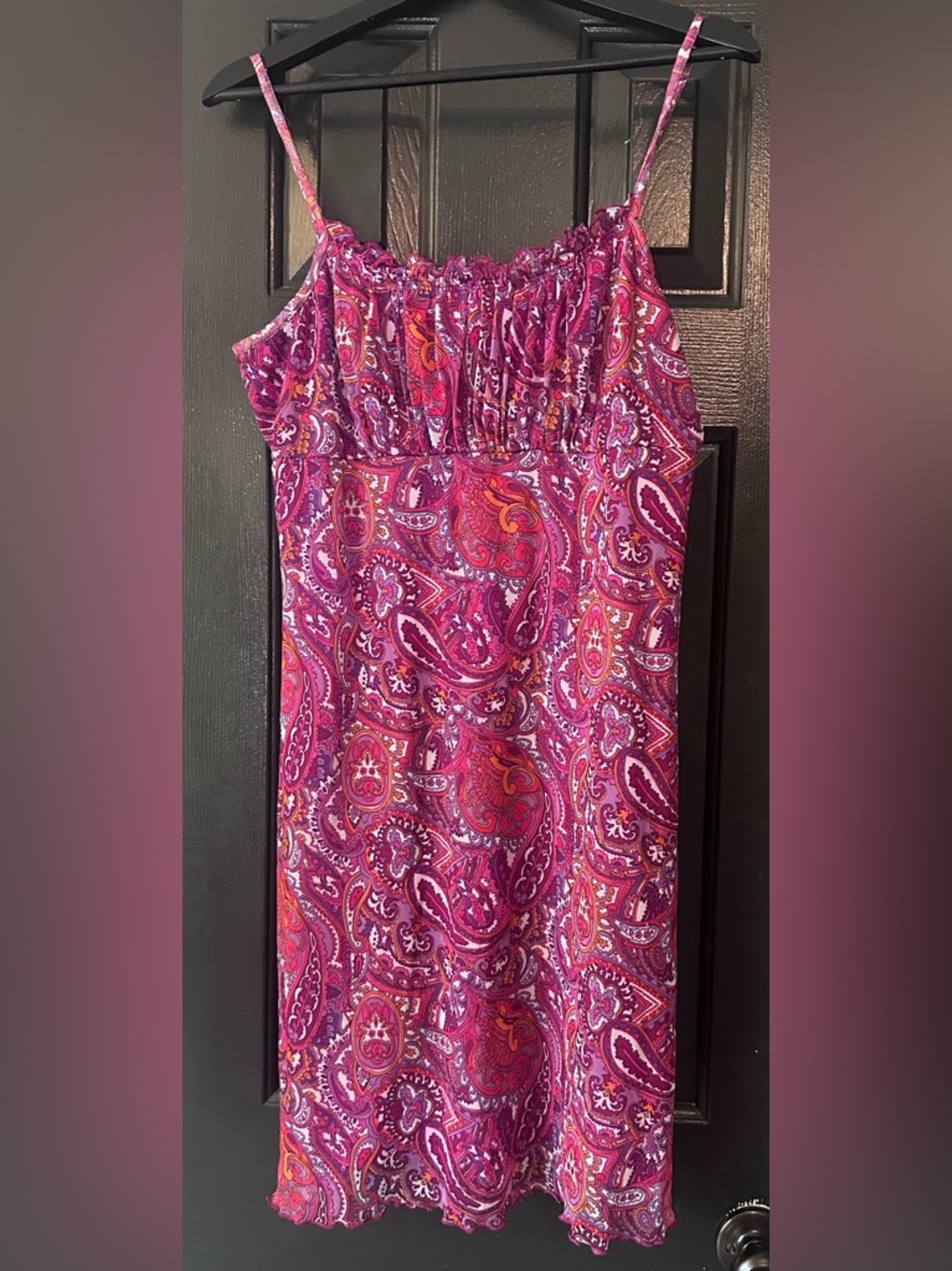 Y2K Women’s Pink Paisley Spaghetti Strap Dress